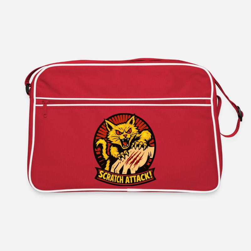 Scratch Attack Angry Cat Claw Design Retro Bag