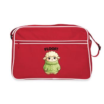 Kuscheliges Schäfchen Pullover Design - Retro Tasche - Rot/Weiß - Vorne