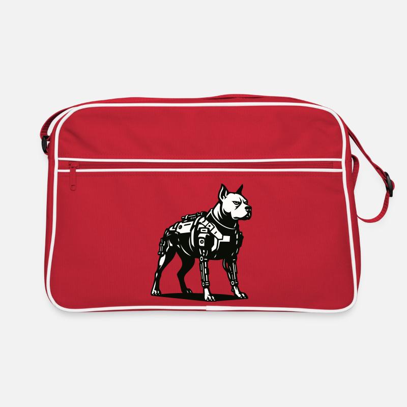 Cyborg Dog Retro Tasche