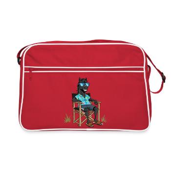 Président de la Caisse de Minorque - Sac Retro - rouge/blanc - Devant