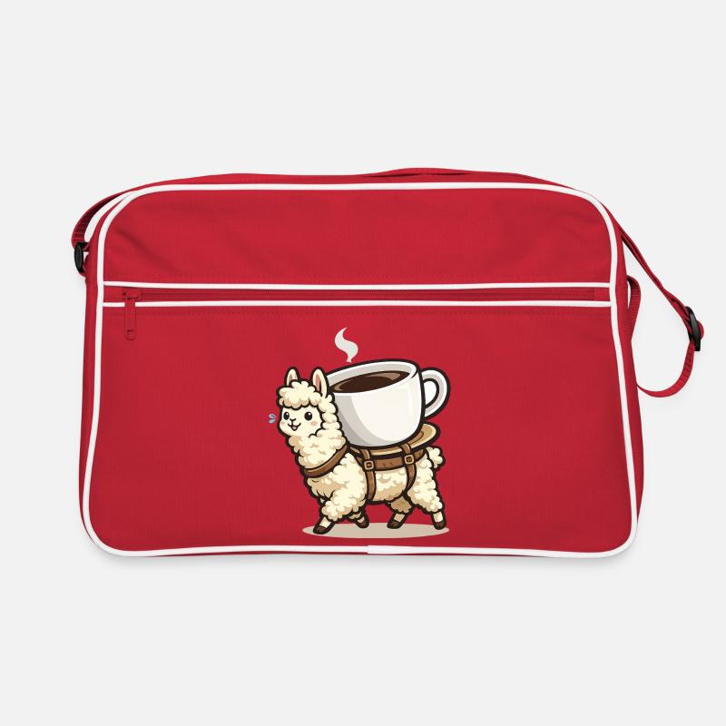 Kaffee Llama Trage-Design Retro Tasche