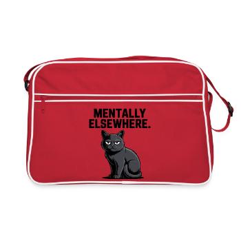 Mentalement ailleurs Chat Tee - Sac Retro - rouge/blanc - Devant