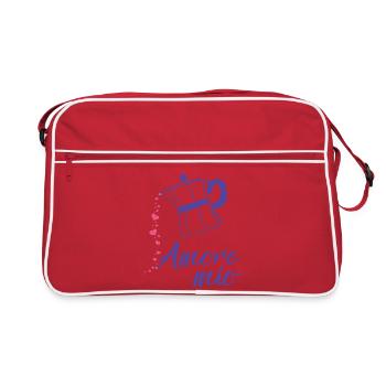 Amore_mio_epsresso_herz_ - Retro Tasche - Rot/Weiß - Vorne