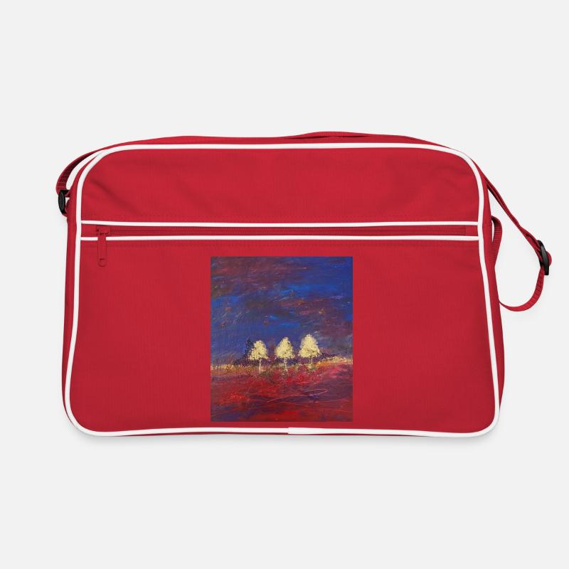 Three trees in sunset Retro Bag