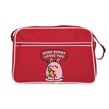 Un lapin t’aime Carotte mignonne - Sac Retro - rouge/blanc - Devant