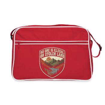Personne n’est illégal sur des terres volées - Sac Retro - rouge/blanc - Devant