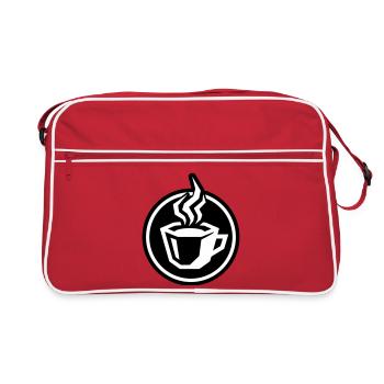 Coffee Cup Icon - Retro Bag - red/white - Front