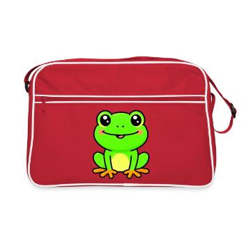 Charme de grenouille citron vert brillante - Sac Retro - rouge/blanc - Devant