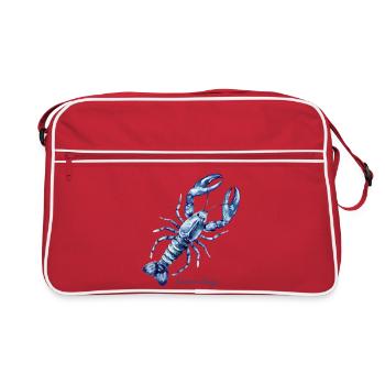 Summer Breeze Watercolor Lobster - Retro Bag - red/white - Front