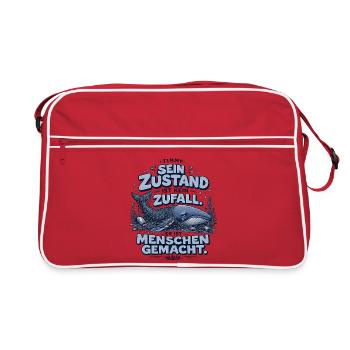 Timmy Wal Shirt – Sein Zustand ist kein Zufall - Retro Tasche - Rot/Weiß - Vorne