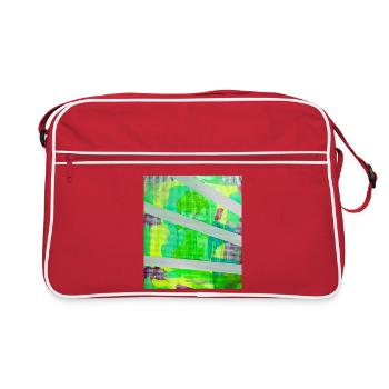 Résumé néon Kaleido - Sac Retro - rouge/blanc - Devant