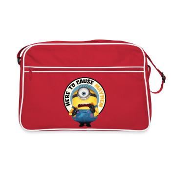 Minions Here To Cause Mayhem With Minion - Retro Bag - red/white - Front