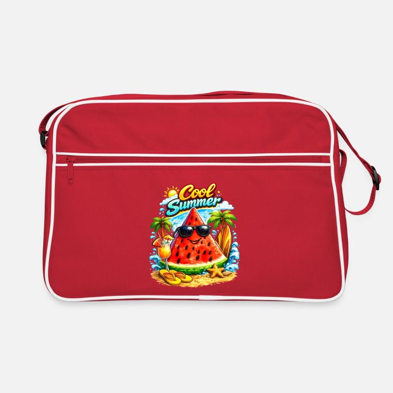 Illustration d’ambiances estivales de pastèque cool Sac Retro