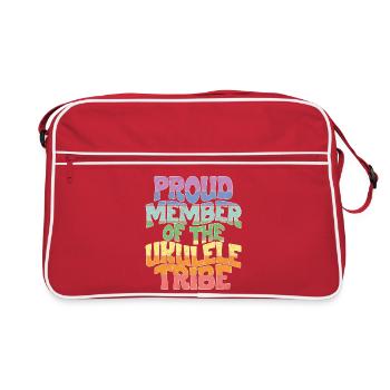 Proud Member of the Ukulele Tribe - Retro Bag - red/white - Front