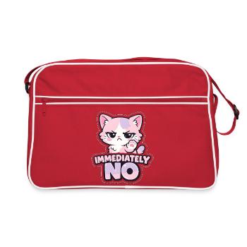 Chat Impertinent : Sans autocollant instantané - Sac Retro - rouge/blanc - Devant