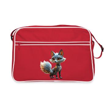 Cyber Renard Bleu - Sac Retro - rouge/blanc - Devant