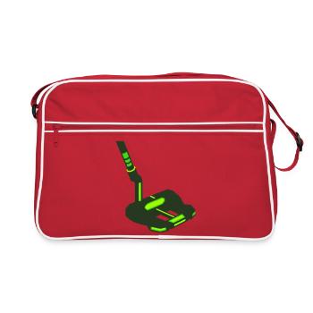 Golf Putter Schlaeger Icon - Retro Tasche - Rot/Weiß - Vorne
