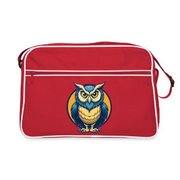 Mascotte de Fox Kawaii Logo clipart de personnage de dessin animé - Sac Retro - rouge/blanc - Devant