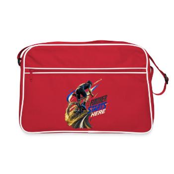 Coureur Cycliste Départ Électrique - Sac Retro - rouge/blanc - Devant