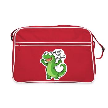 Lizard, lizard - Retro Bag - red/white - Front