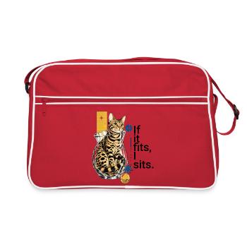 Si je m’intègre, je m’y assois – du Bengale dans un vase - Sac Retro - rouge/blanc - Devant