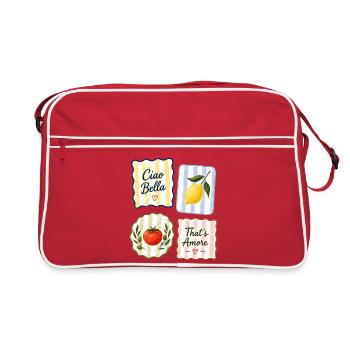 Ciao Bella That’s Amore Italien Sommer - Retro Tasche - Rot/Weiß - Vorne