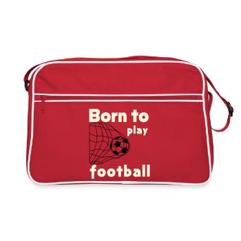 Né pour jouer au football - Sac Retro - rouge/blanc - Devant