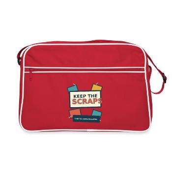 Junk Journal – Bewahre die Reste auf - Retro Tasche - Rot/Weiß - Vorne