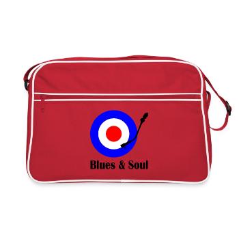 Blues and soul Musique anglaise tourne disque - Sac Retro - rouge/blanc - Devant