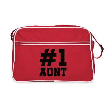 La meilleure tante du monde - Tante - Tantes - Cool - Sac Retro - rouge/blanc - Devant