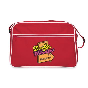 GODNEWS Everyday Tourist »Daily Wonders« - Retro Bag - red/white - Front