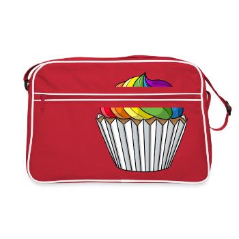 Gay Pride Cupcake - Retro Bag - red/white - Front