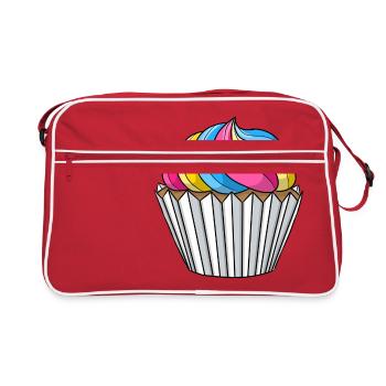 Pansexual Pride Cupcake - Retro Bag - red/white - Front