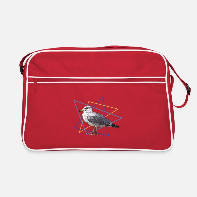 Möwe - Retro Tasche - Rot/Weiß