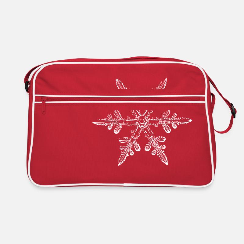 snowflake 8 white Retro Tasche