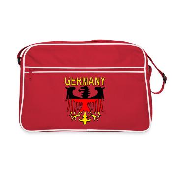 Allemagne Drapeau allemand Idée cadeau allemande - Sac Retro - rouge/blanc - Devant