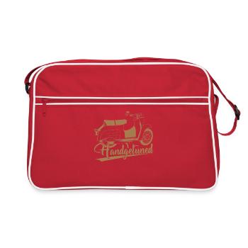 DDR Moped Simme Simson Handgetuned - Retro Tasche - Rot/Weiß - Vorne