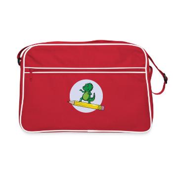 Crayon Dino scolaire - Sac Retro - rouge/blanc - Devant