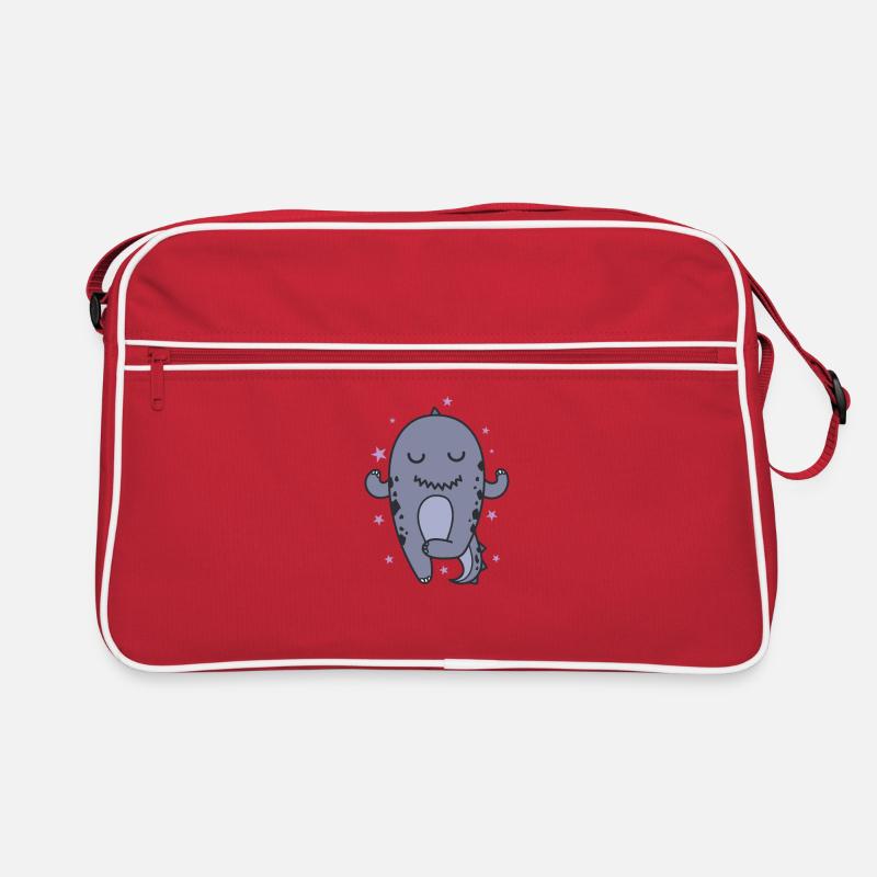 small dinosaur meditates dinosaur reptile Retro Bag