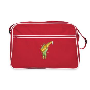 Creepy hand with bottle Halloween custom - Retro Bag - red/white - Front