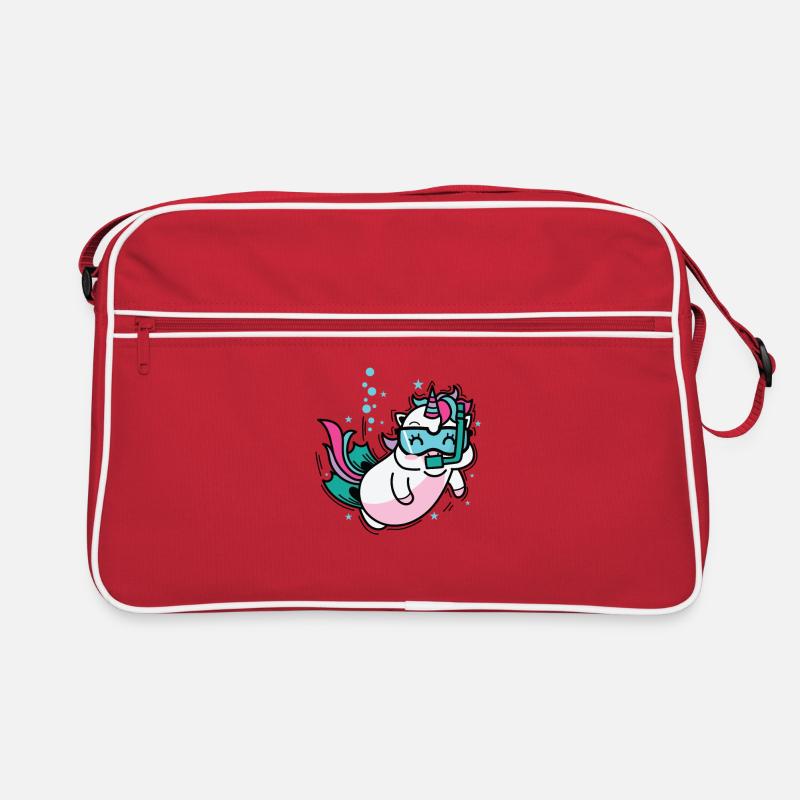 Licorne plongée Créatures mythiques Sport - Sac Retro - rouge/blanc