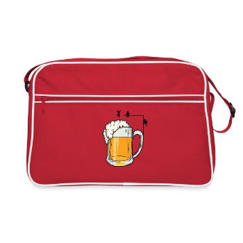 Fête de la bière et des figurines en bâton - Sac Retro - rouge/blanc - Devant