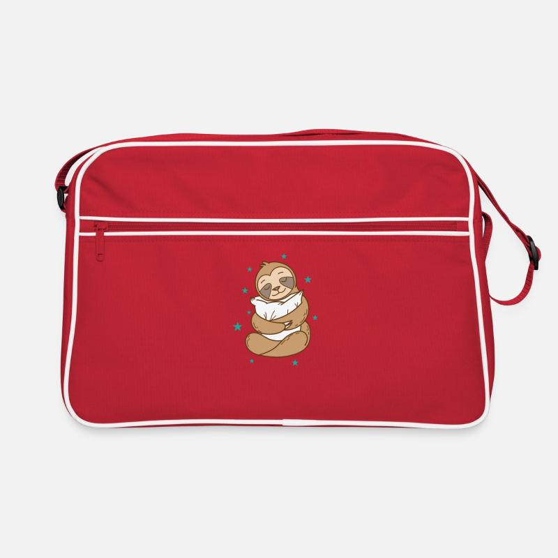 Sloth with pillow nature lazy Retro Bag