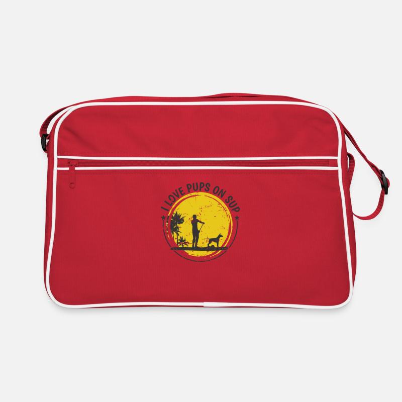 J’aime les chiots sur SUP Stand up Paddle avec chien Sac Retro