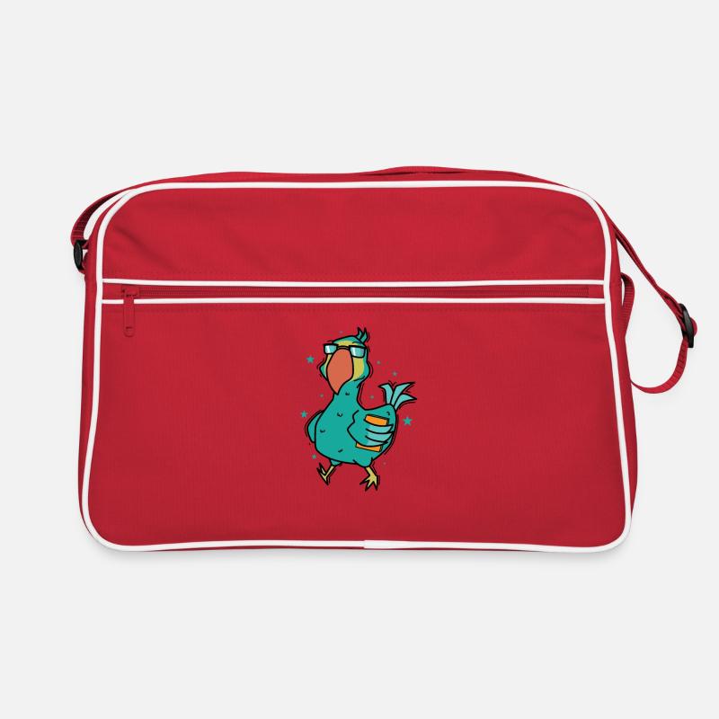 Dodo mit einem Buch Vogel aus Mauritius Retro Tasche