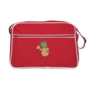 Kiwi joue au football Bird and Fruit - Sac Retro - rouge/blanc - Devant
