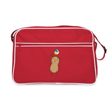 Volleyball Kiwi Bird et Kiwi Fruit - Sac Retro - rouge/blanc - Devant