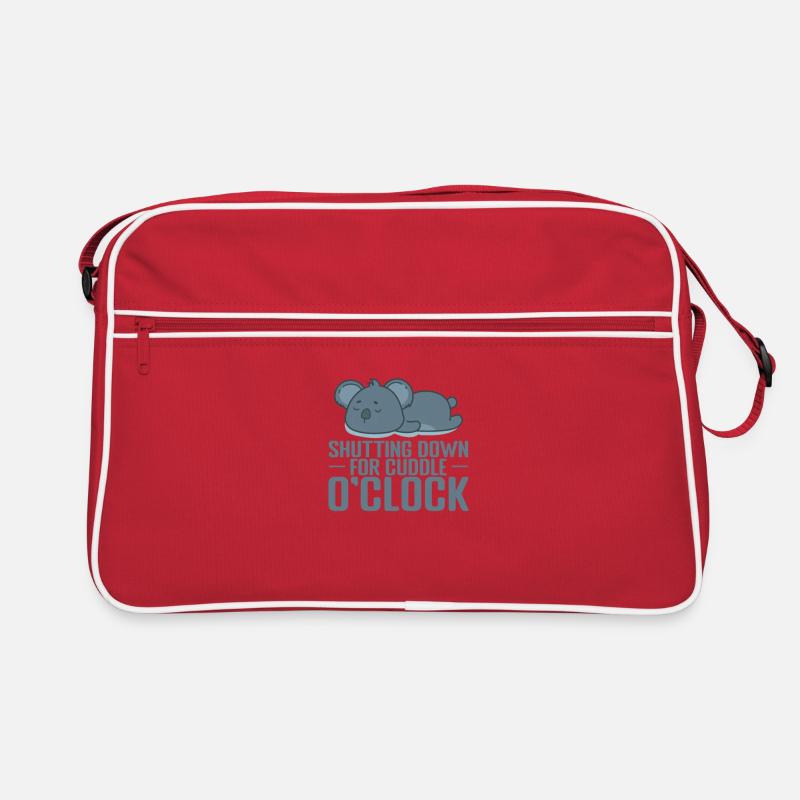 Shutting down for cuddle o'Clock Pyjama - Retro Bag - red/white