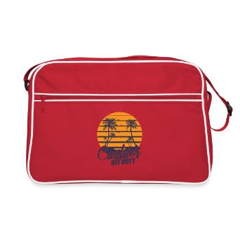 Caissier hors service vendeur supermarché - Sac Retro - rouge/blanc - Devant
