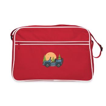 Road Trip Voyage Aventure Route Voiture - Sac Retro - rouge/blanc - Devant